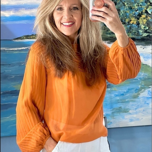 ⭐️Moda International, Rich Orange Pull-On Top, Excellent Condition, Beautiful,XS - Picture 7 of 9